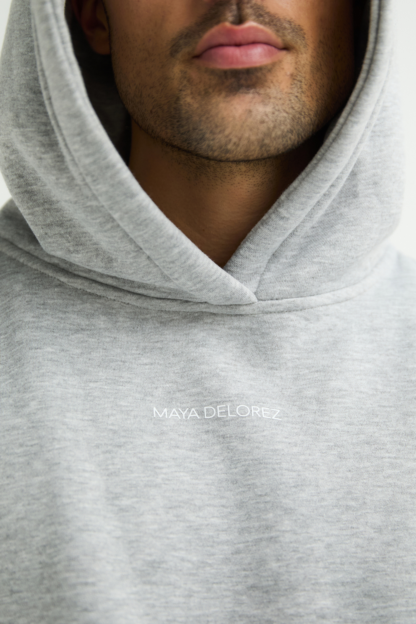 Gray Relaxed Hoodie Men | Maya Delorez