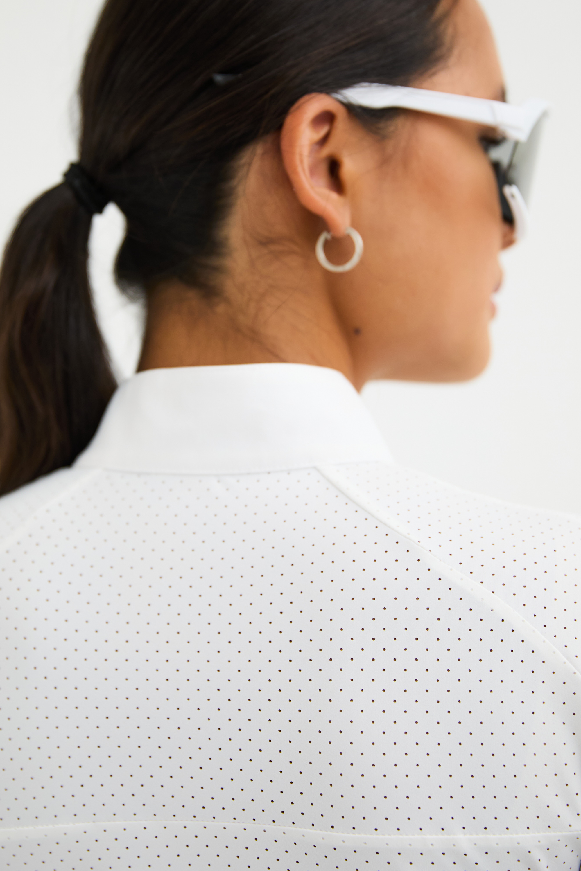 White Full Air Mesh Top | Maya Delorez