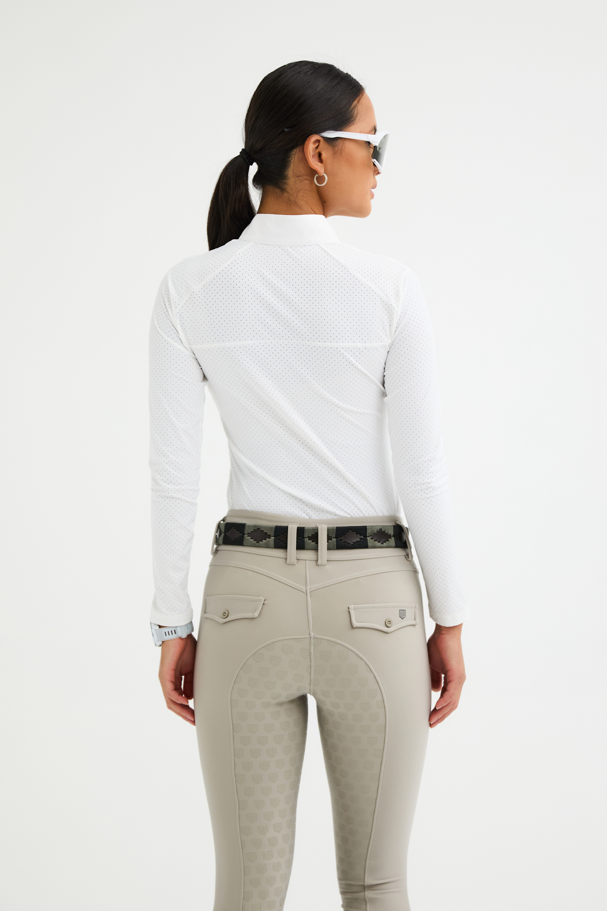 White Full Air Mesh Top | Maya Delorez
