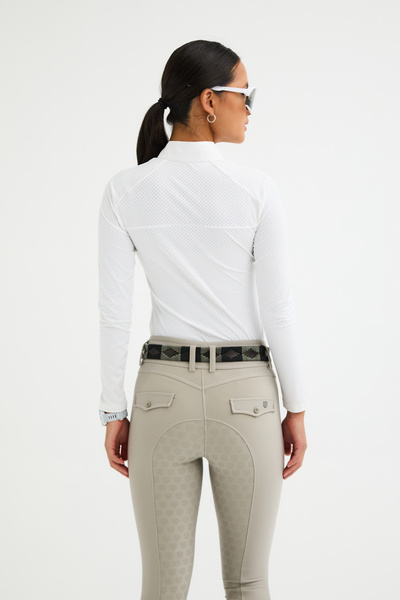 White Full Air Mesh Top | Maya Delorez